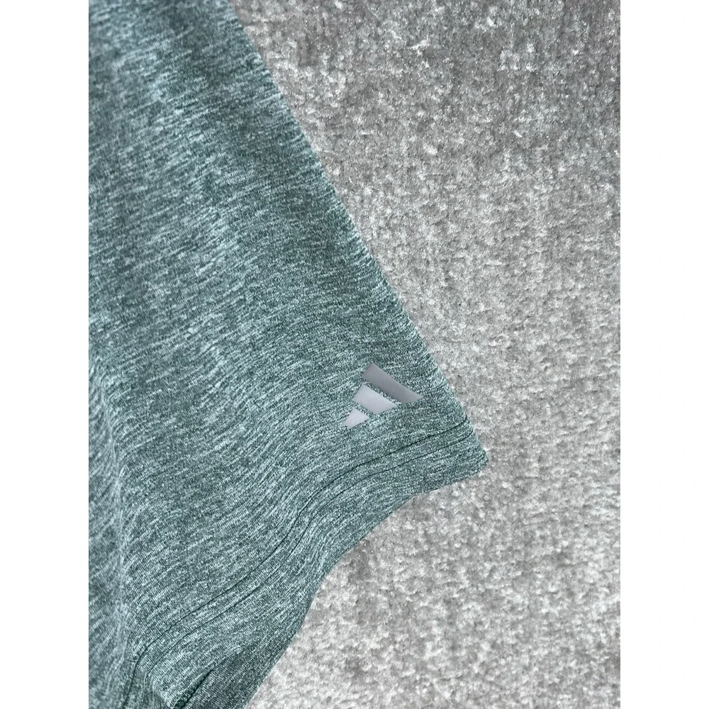 Adidas Adi Performance Heathered Polo Shirt Mens Size 2XL Green Short Sleeve